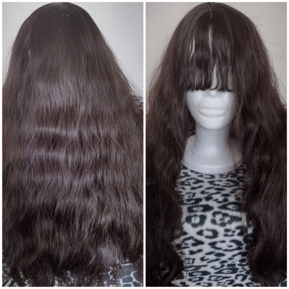 (SOLD) 18 inch synthetic blend sheep roll wig - Picture 2 of 7